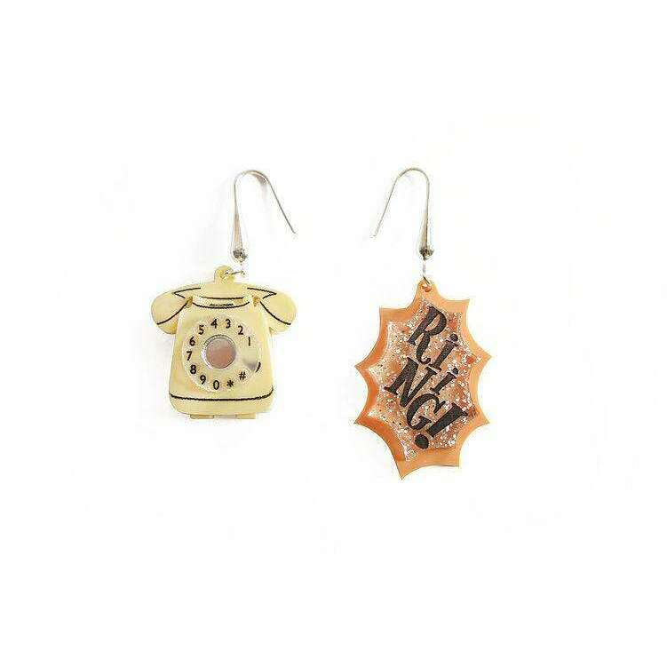 Retro Telephone Earrings by Laliblue