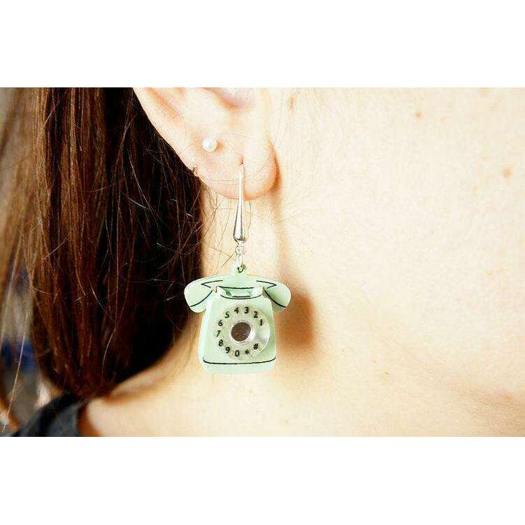 Retro Telephone Earrings by Laliblue