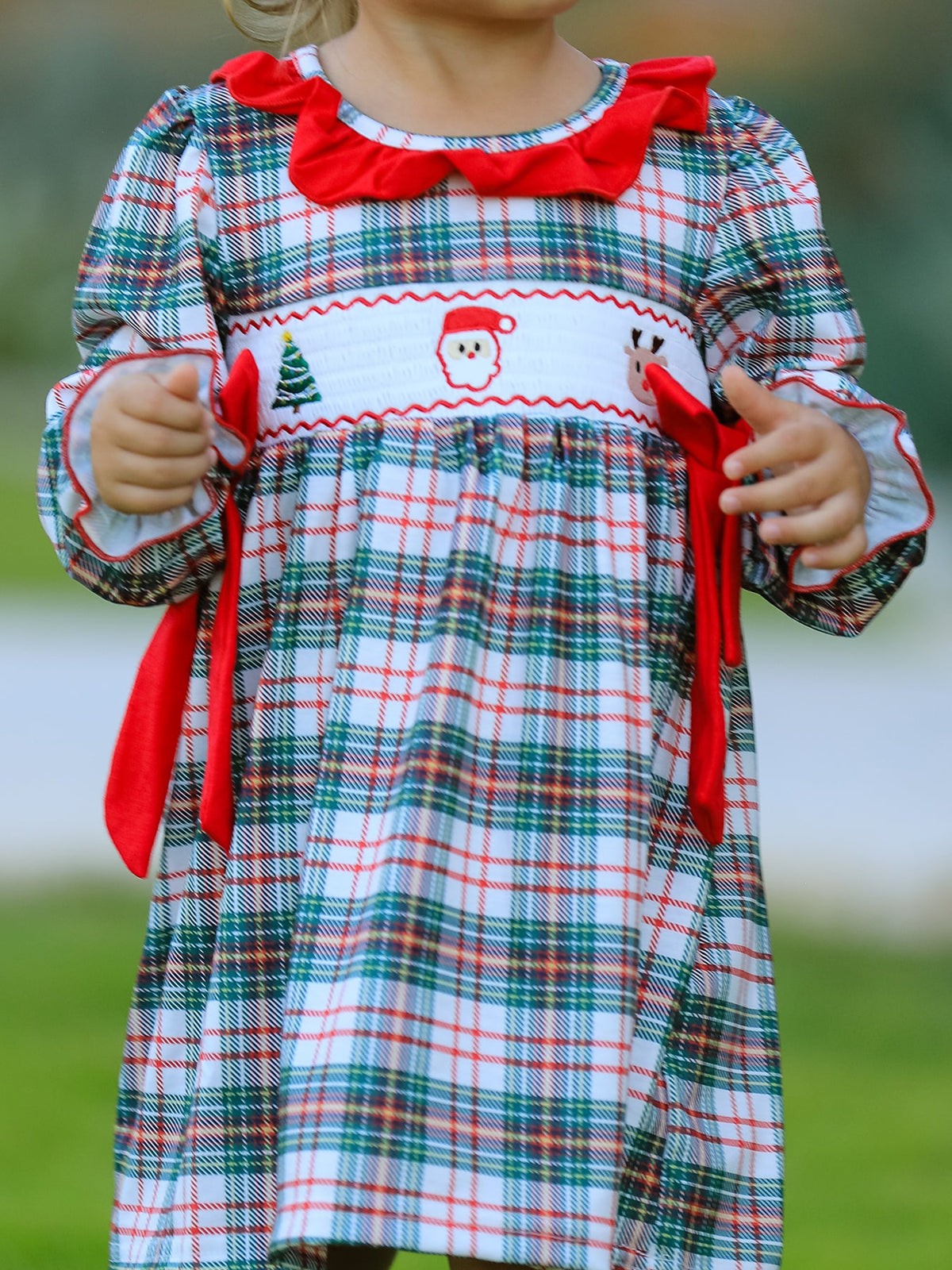 a girl wearing a dress