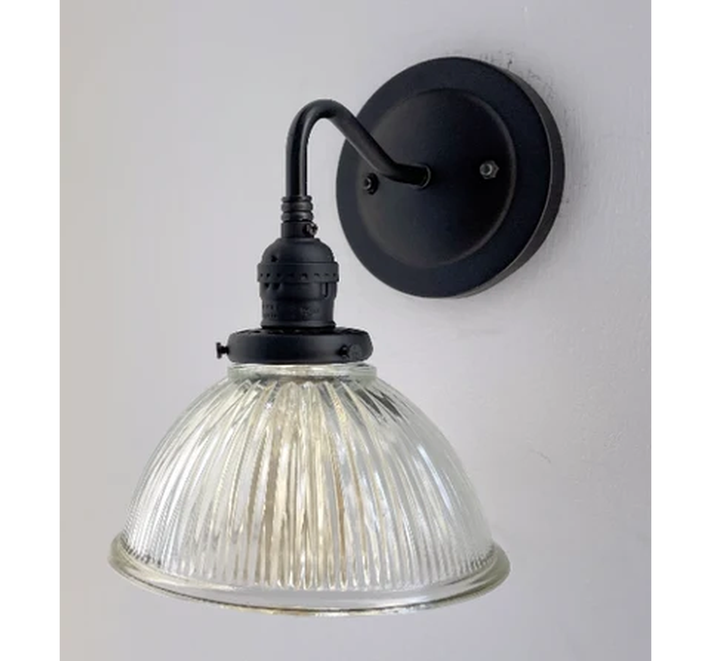 Factory Holophane Dome Exposed Socket Wall Sconce