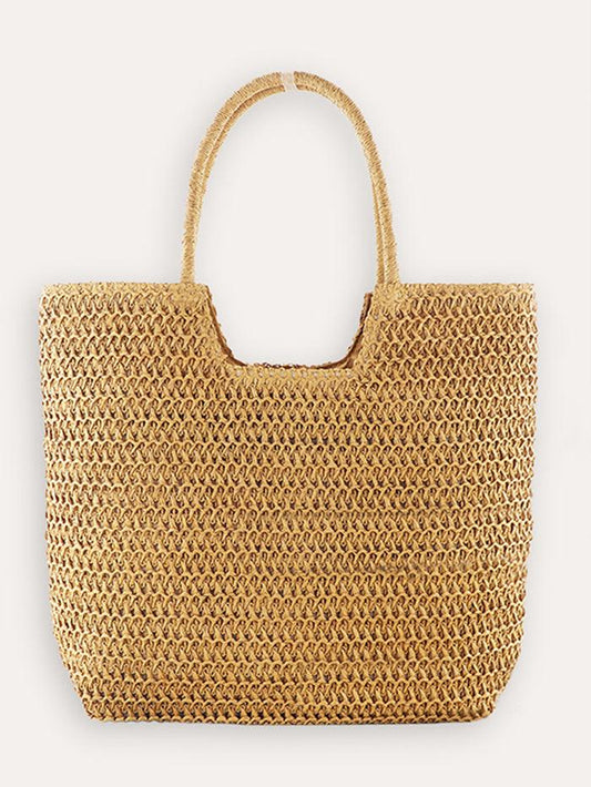 Ring Handle Woven Tote
