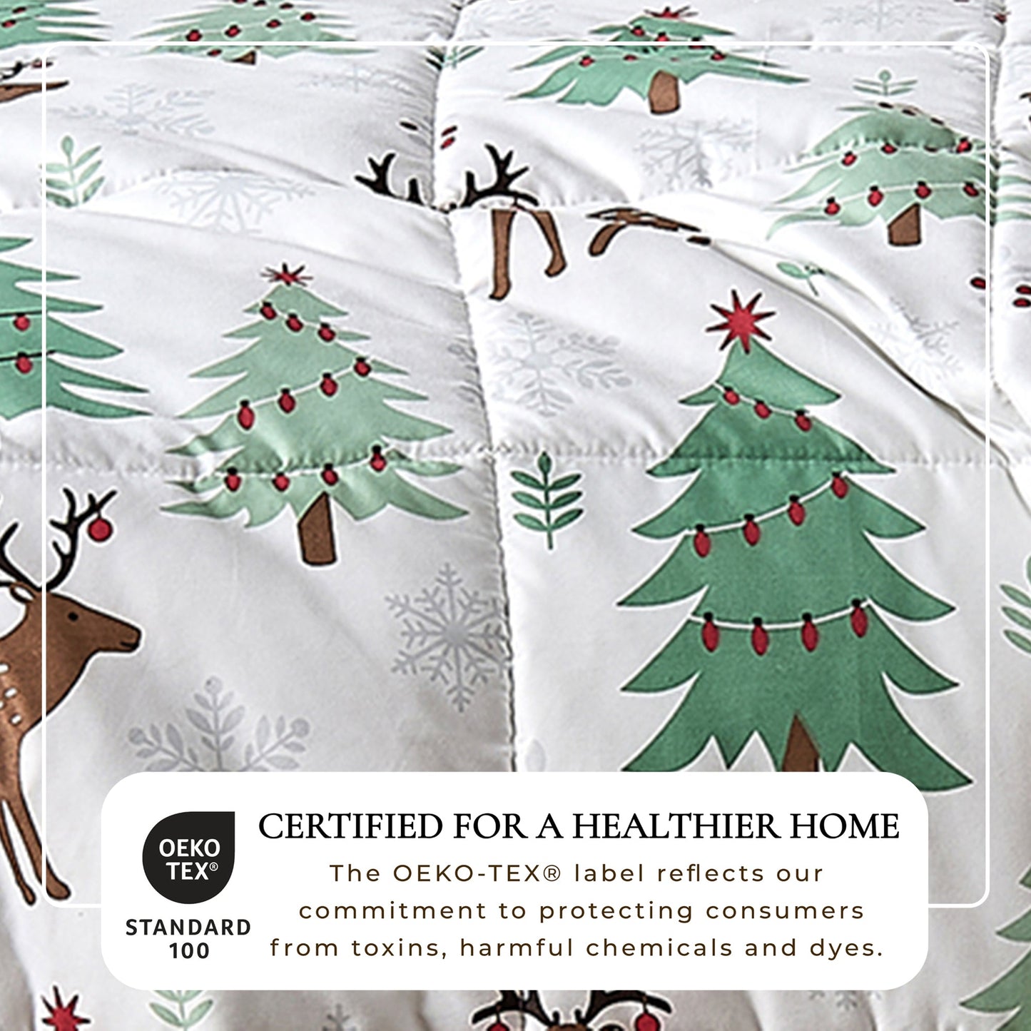 Reversible Christmas Comforter and Sham Set - Holiday / Lodge Odette Collection