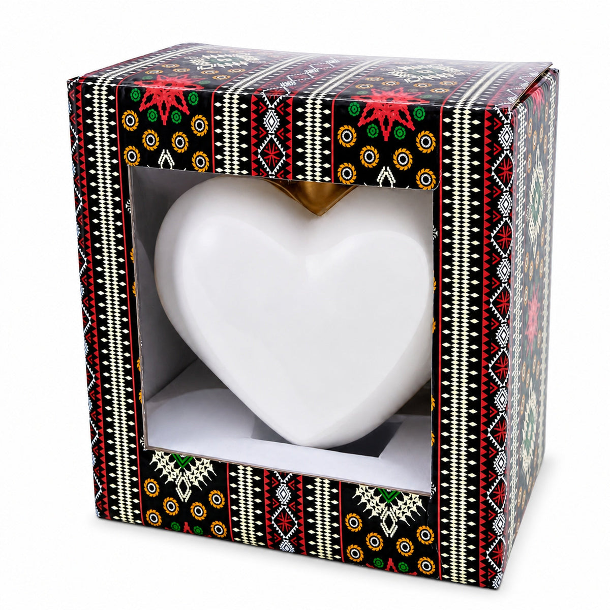 Los Angeles Landmarks & Symbols Glass Heart Christmas Ornament