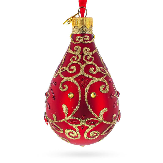 a red and gold ornament