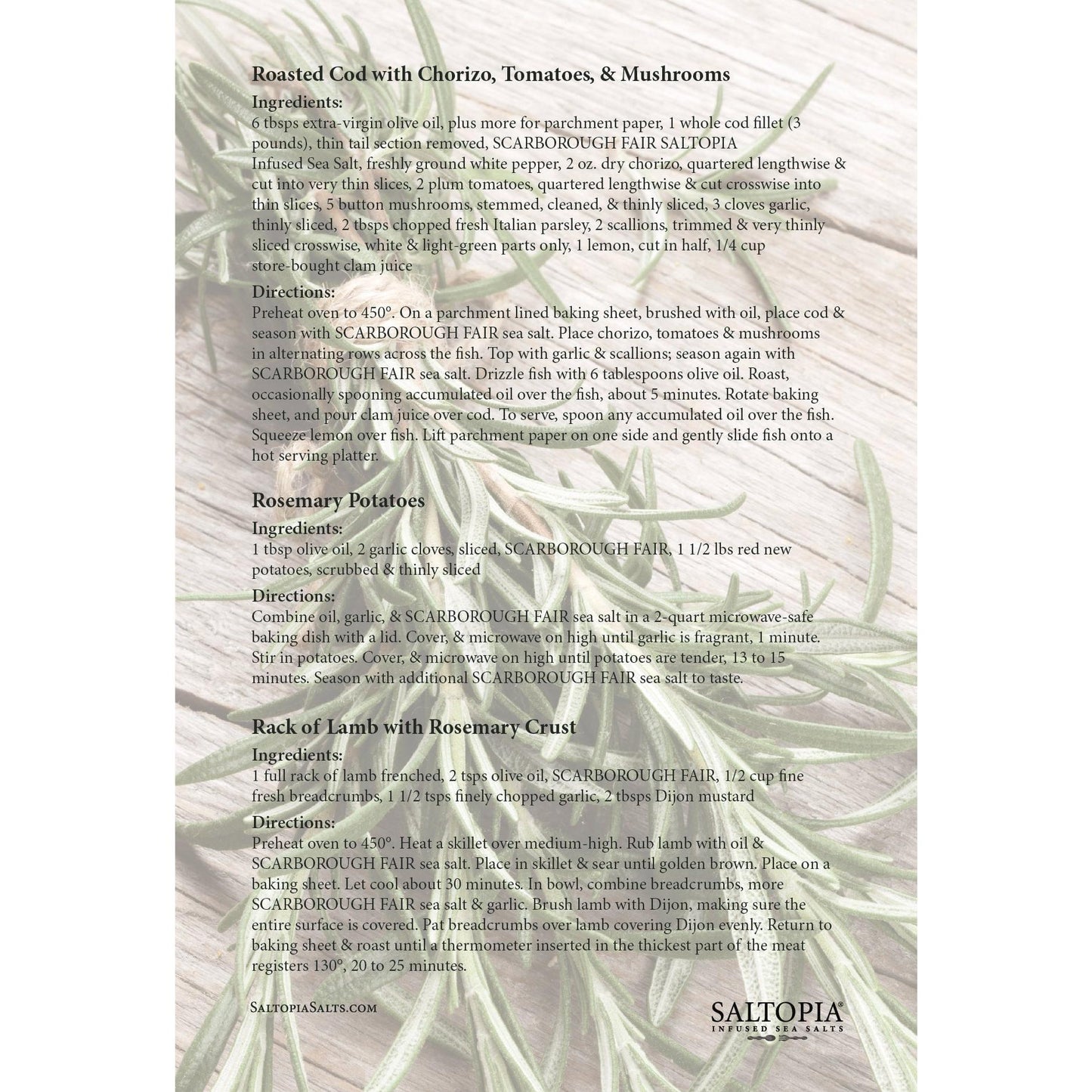 Rosemary Salt: SCARBOROUGH FAIR