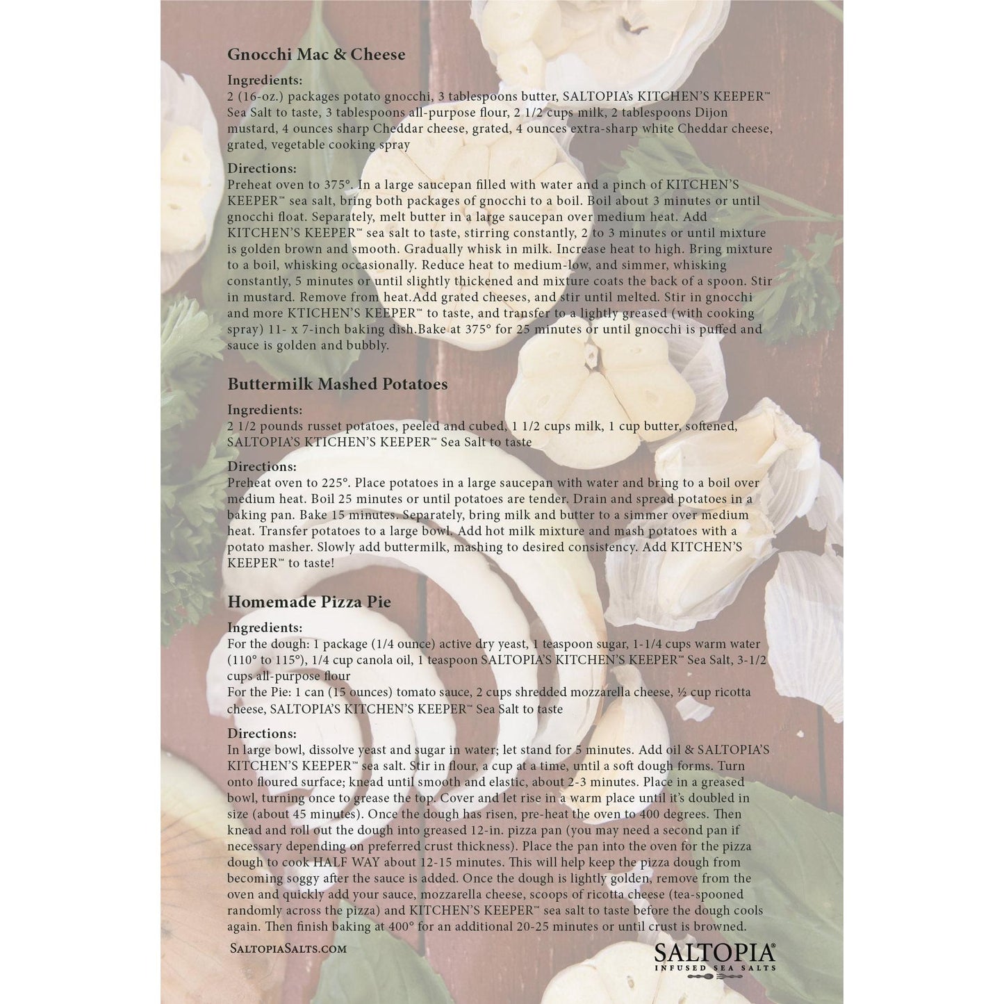 Italian Herbs & Garlic Salt: KITCHEN'S KEEPER