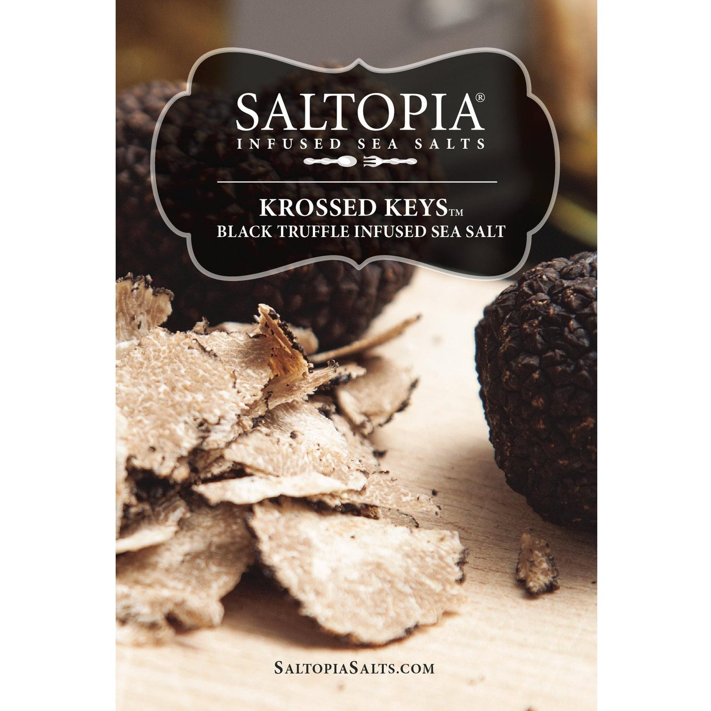 Truffle Salt, Black Italian Truffles: KROSSED KEYS
