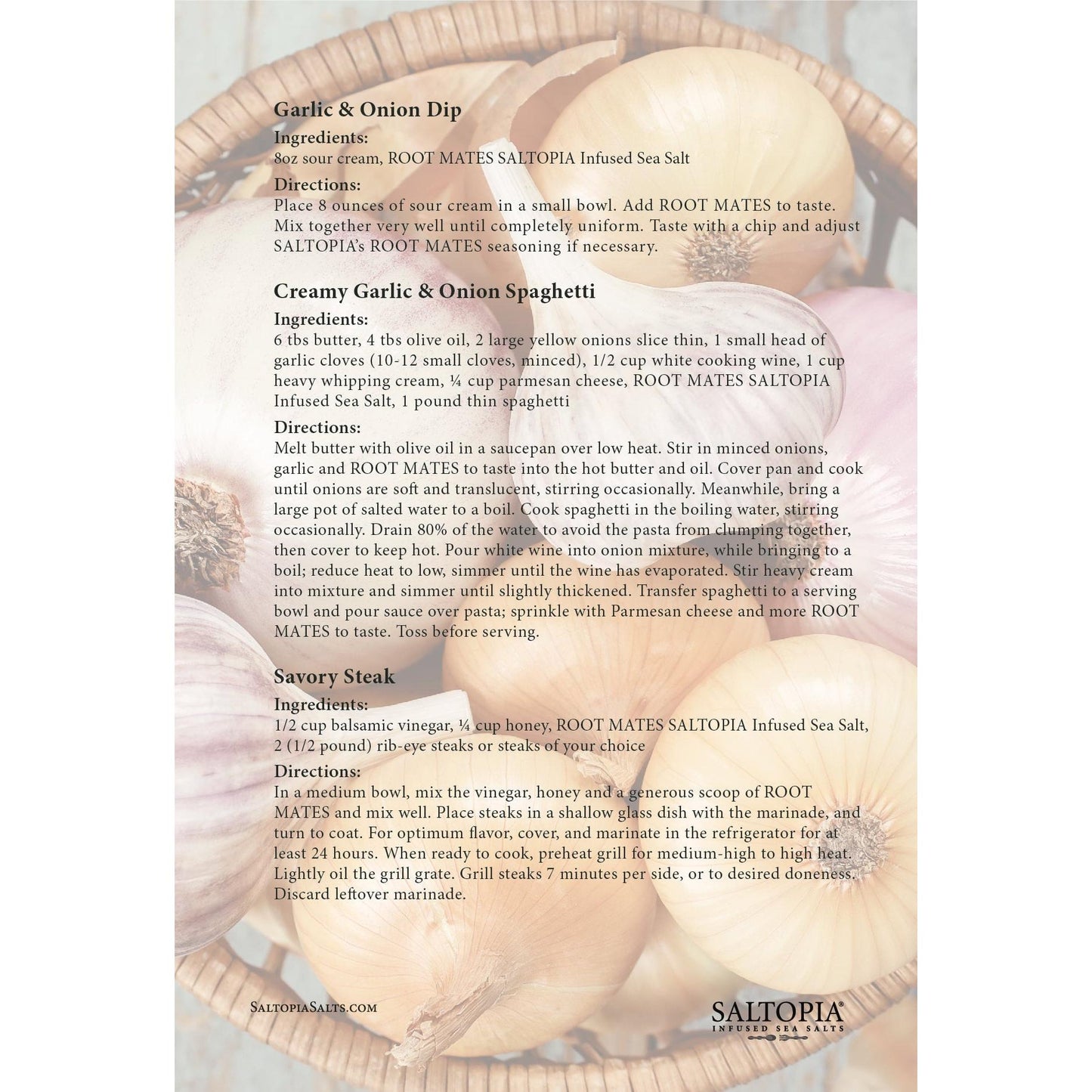 Garlic & Onion Salt: ROOT MATES