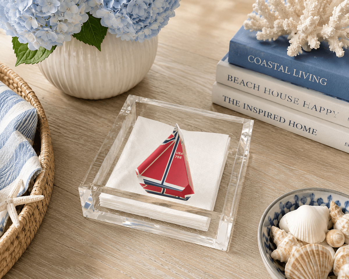 Sailboat Acrylic Cocktail Napkin Holder