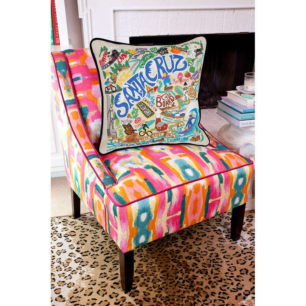 Santa Cruz Hand-Embroidered Pillow