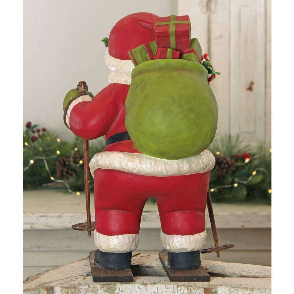 Santa Delivery on Skis | Bethany Lowe | Christmas Decor