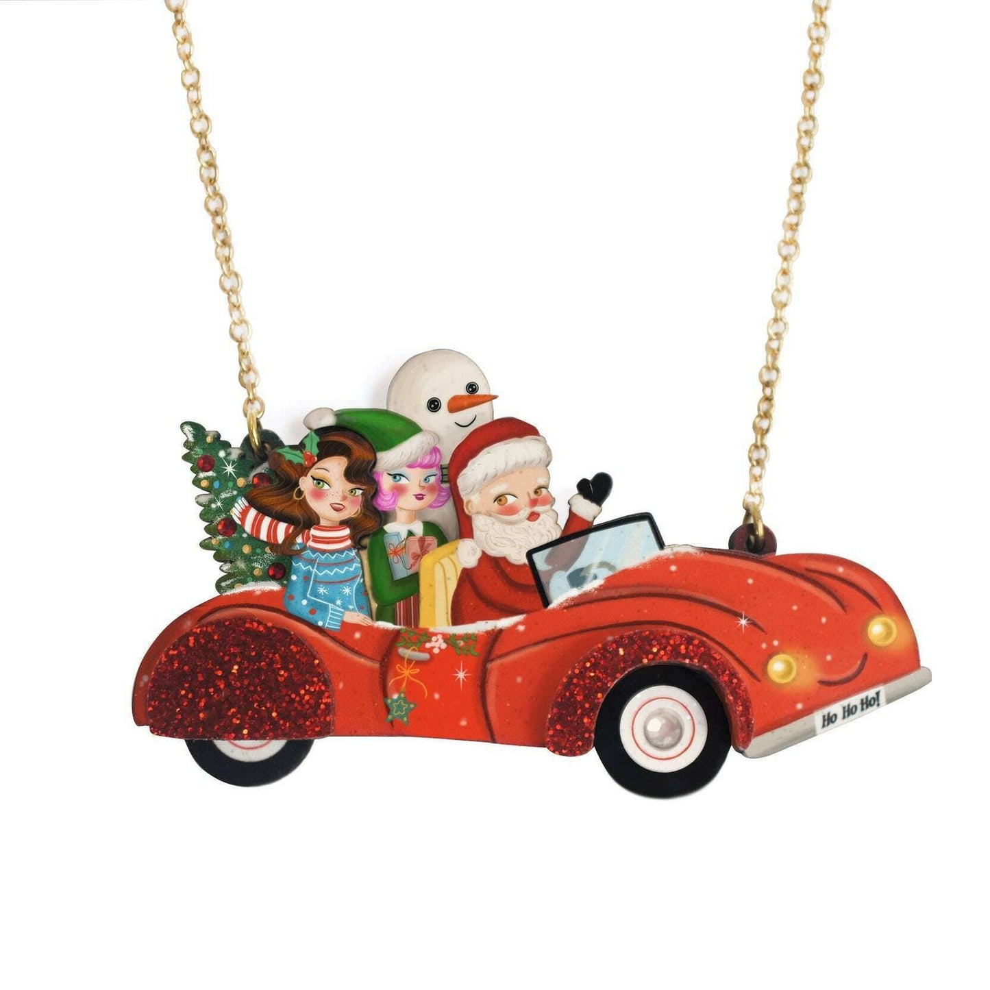 Santa's Car Necklace by Laliblue