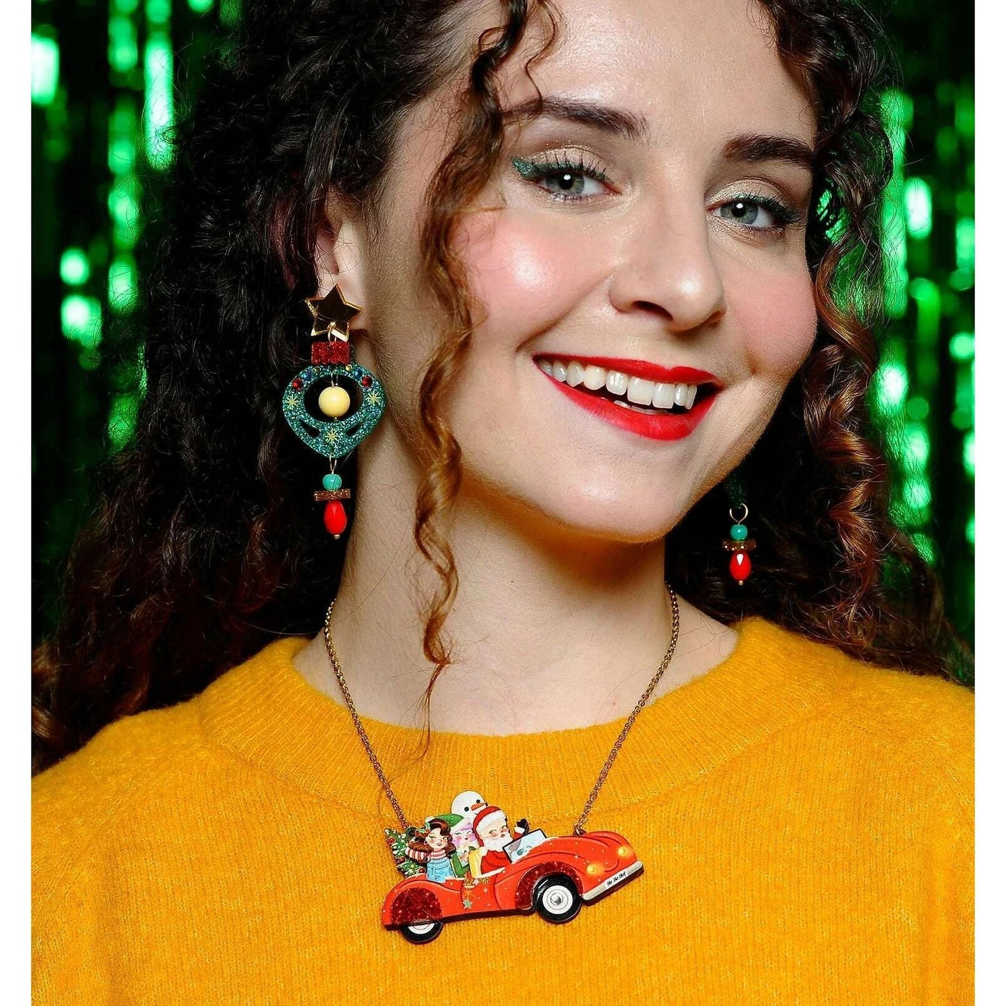 Santa's Car Necklace by Laliblue