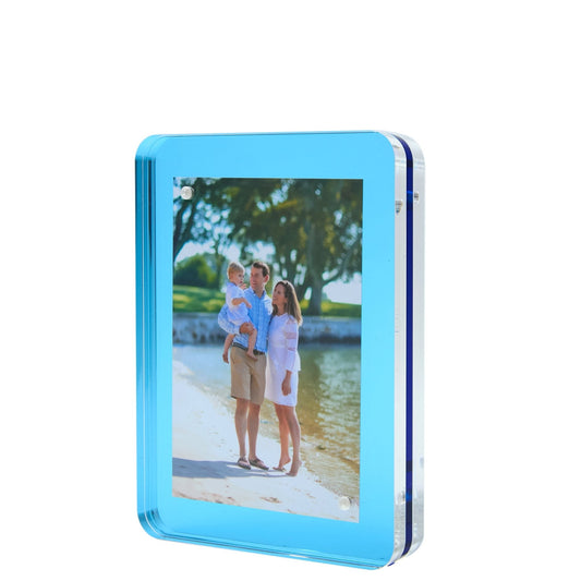 a picture frame with a picture of a family