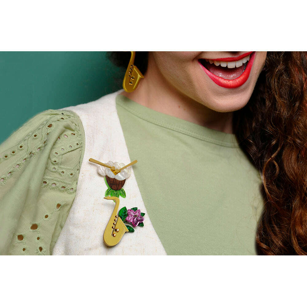 Saxophone Brooch by Laliblue