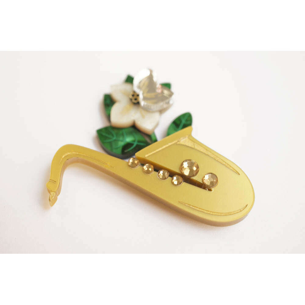 Saxophone Brooch by Laliblue