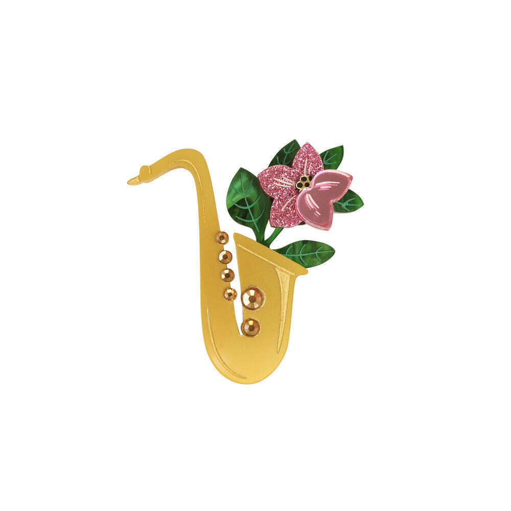 Saxophone Brooch by Laliblue