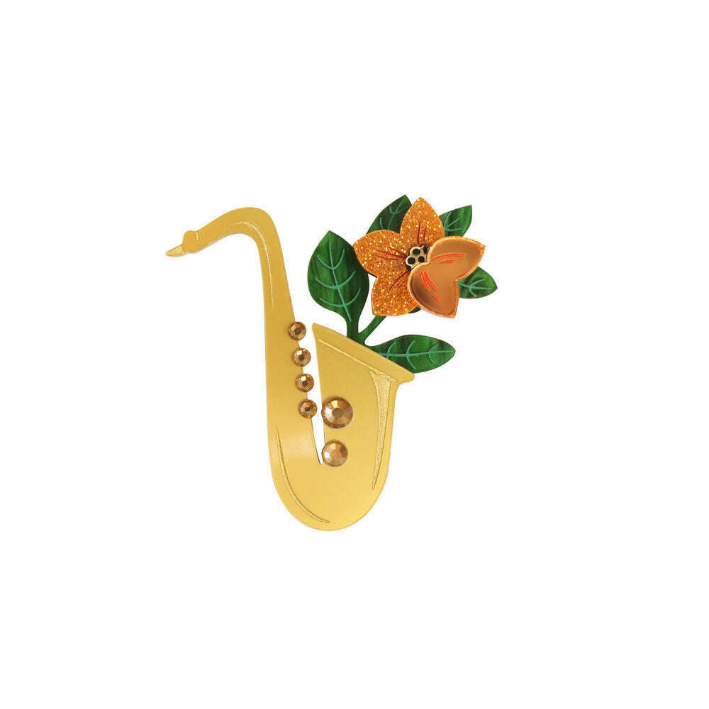 Saxophone Brooch by Laliblue