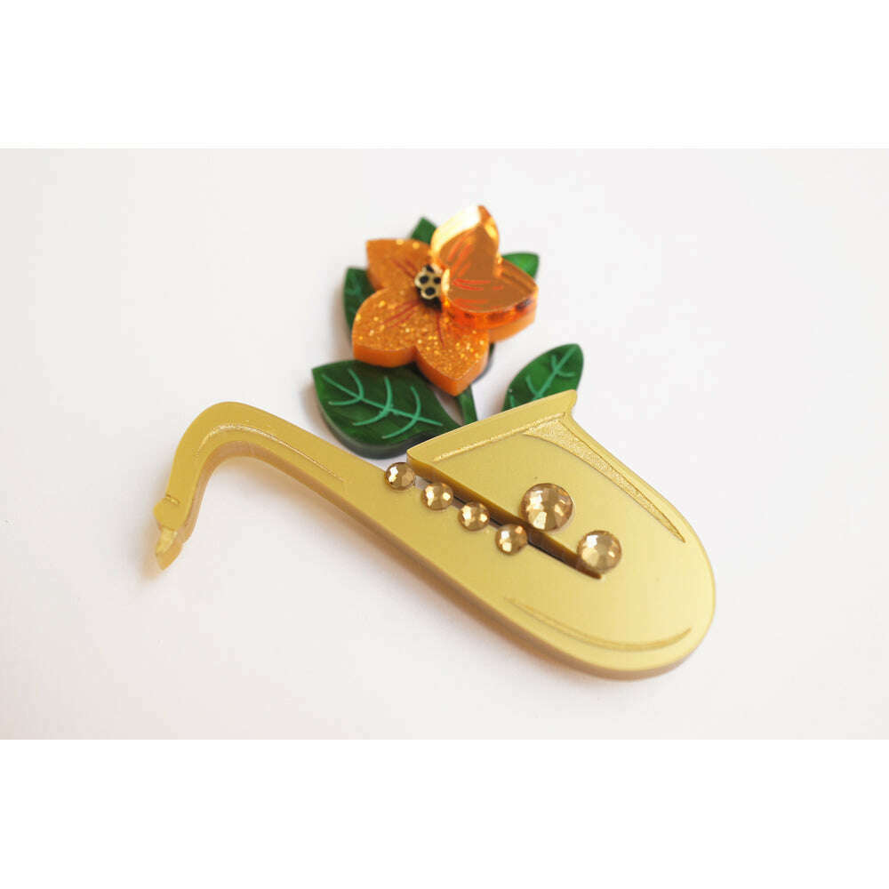 Saxophone Brooch by Laliblue