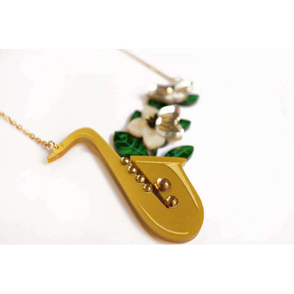 Saxophone Necklace by Laliblue
