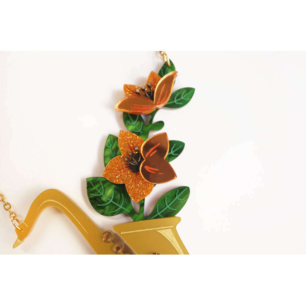 Saxophone Necklace by Laliblue
