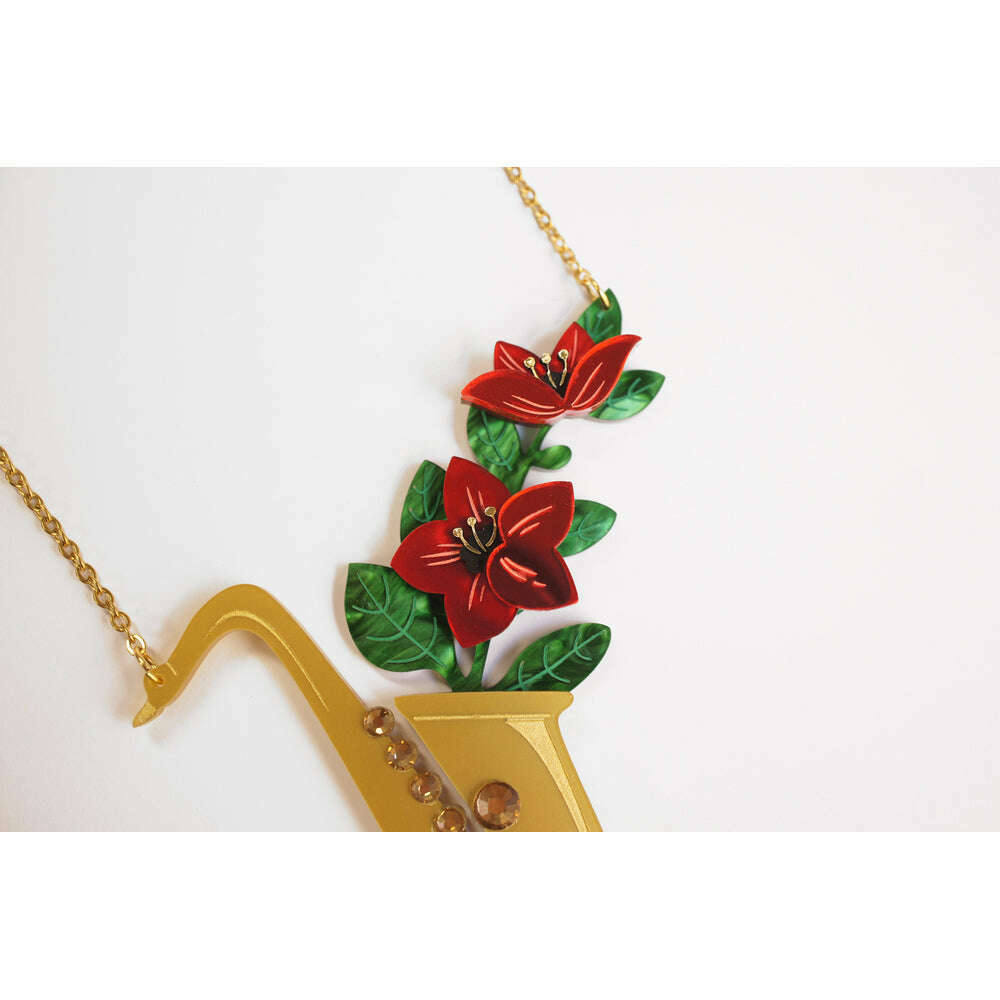 Saxophone Necklace by Laliblue