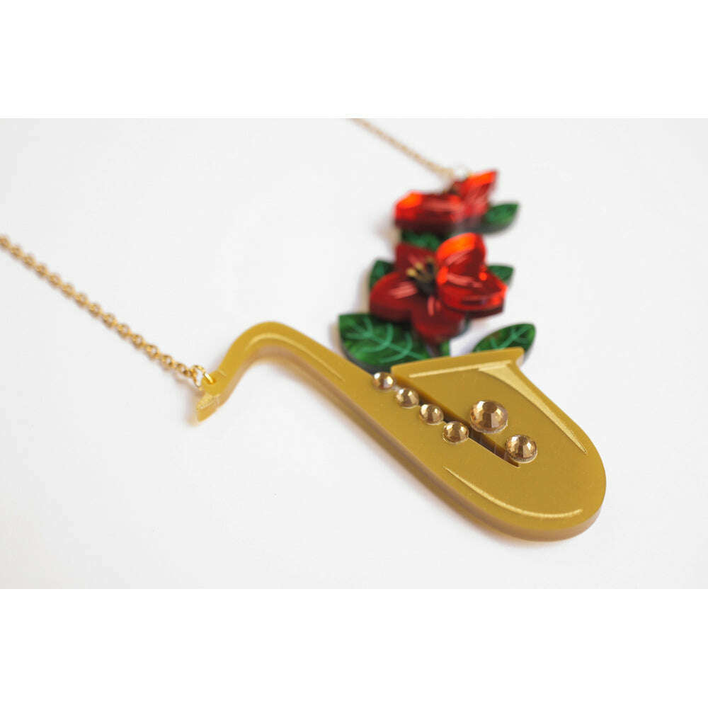 Saxophone Necklace by Laliblue