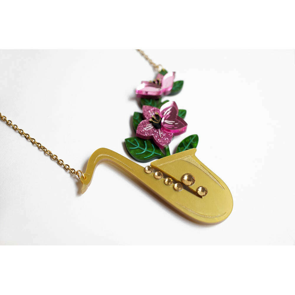 Saxophone Necklace by Laliblue