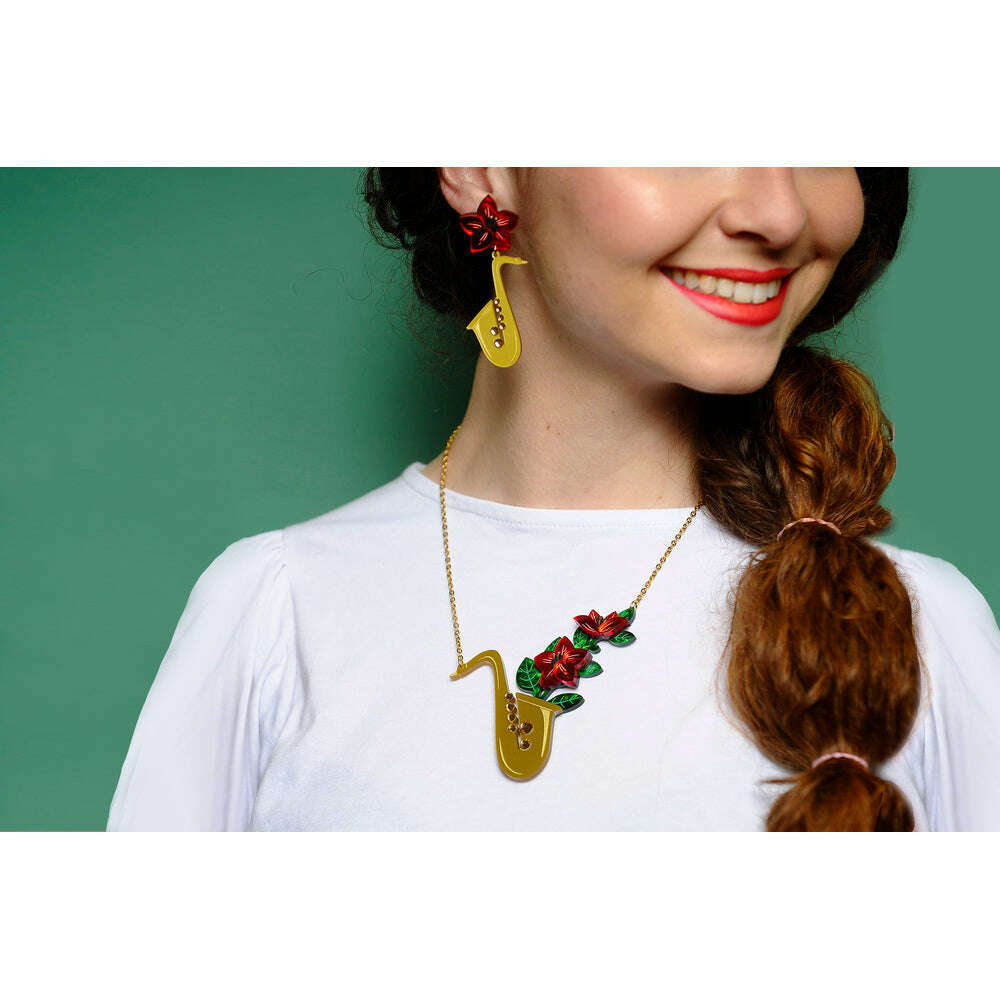 Saxophone Necklace by Laliblue