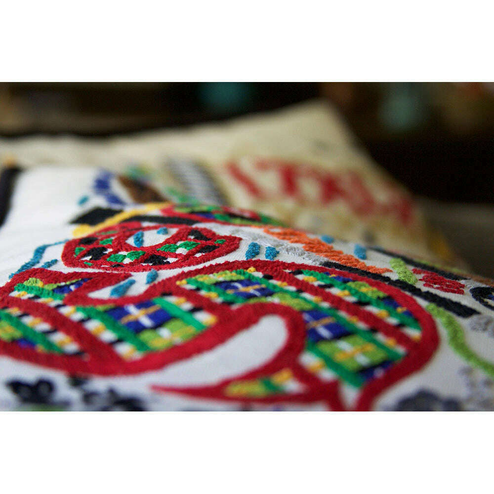 Scotland Hand-Embroidered Pillow