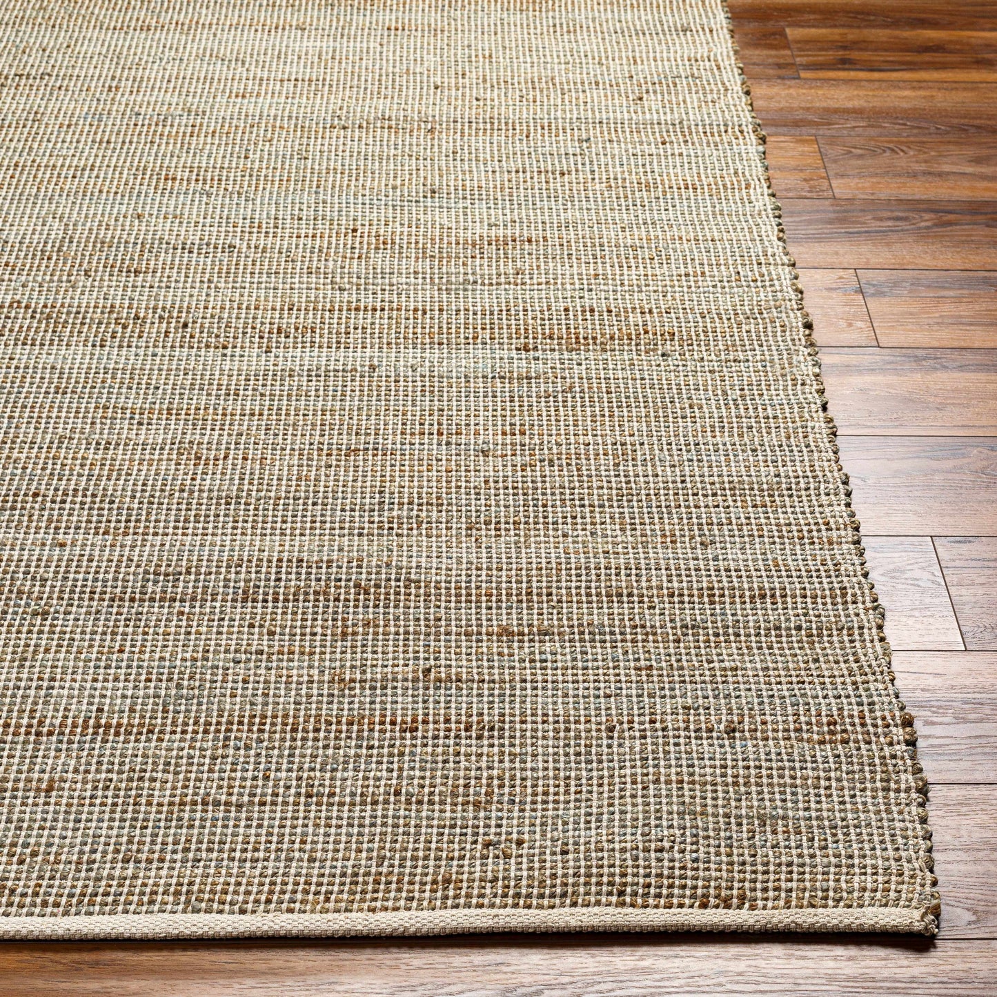 Byrne Beige & Green Jute Rug - Clearance