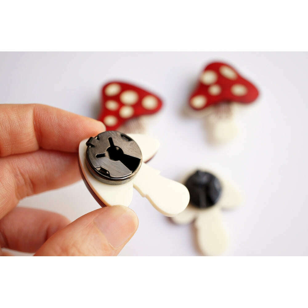 Set of 4 Mushroom Button Covers by Laliblue