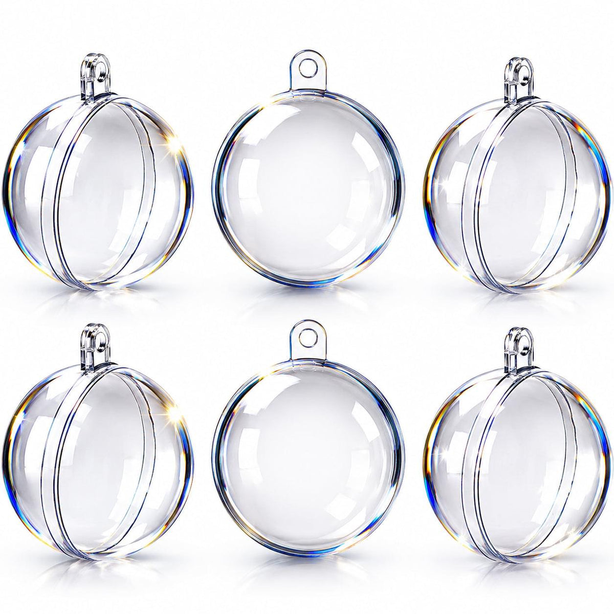 a group of clear balls
