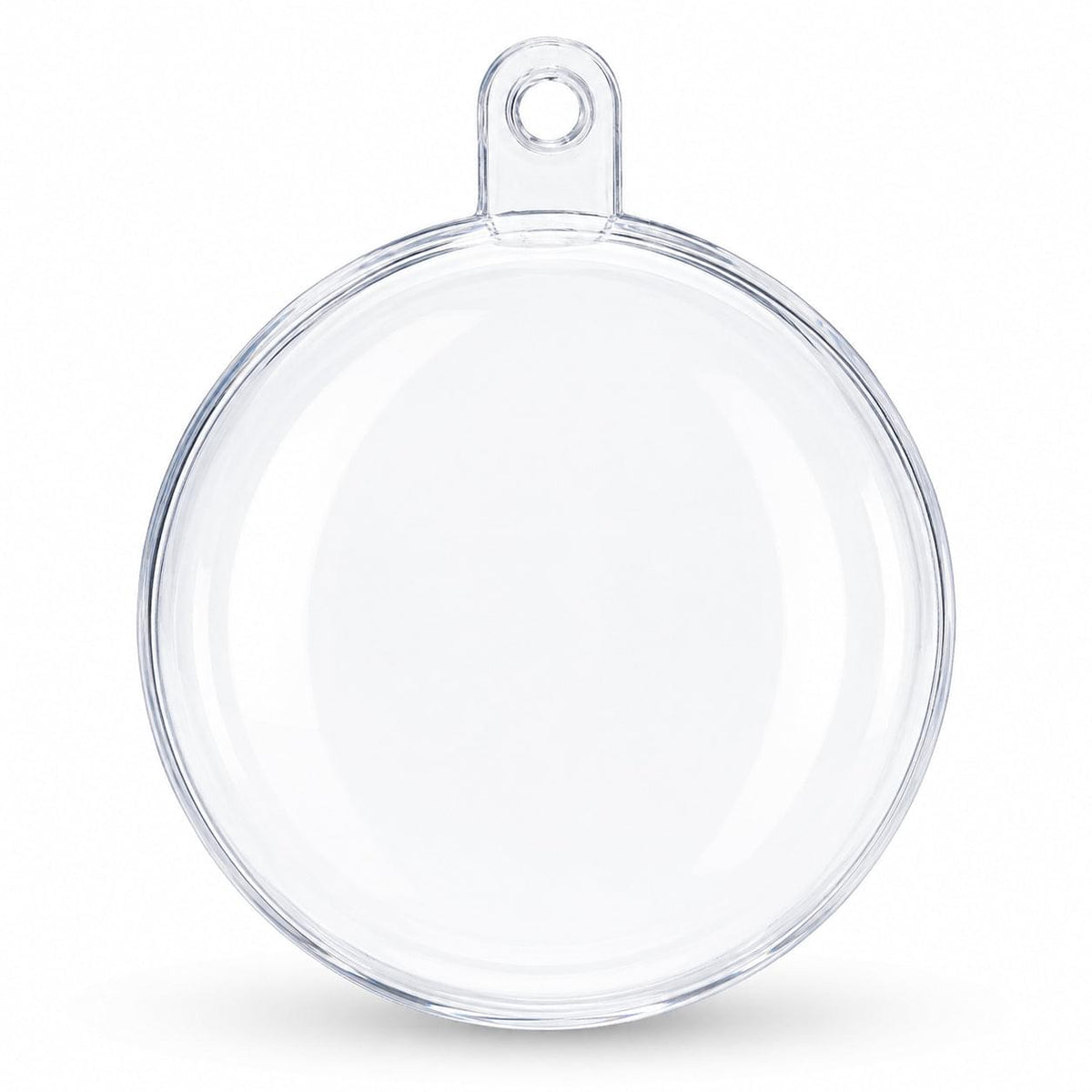 a clear circle with a hole in it