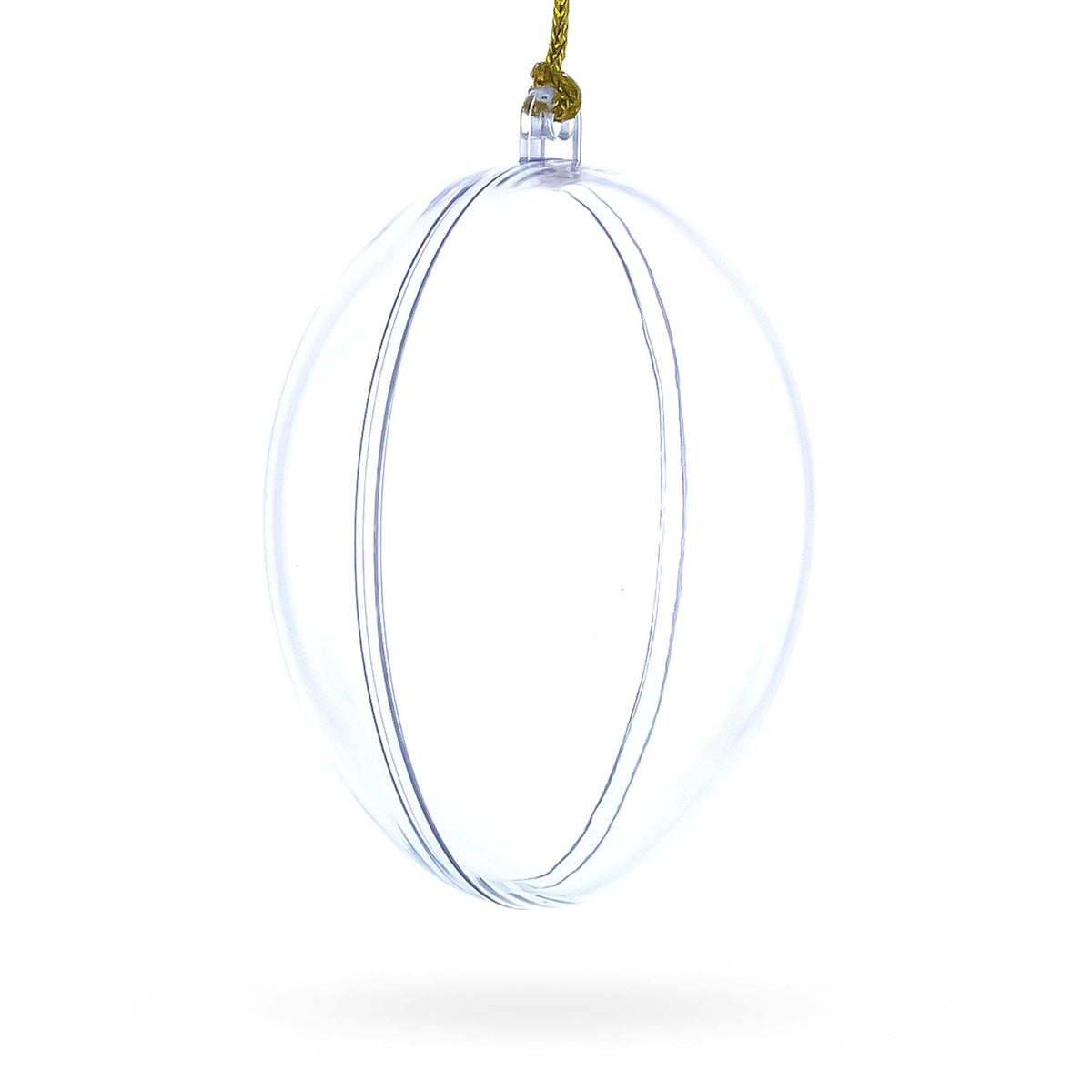Set of 3 Clear Plastic Egg Ornaments 3.4 Inches (86 mm)