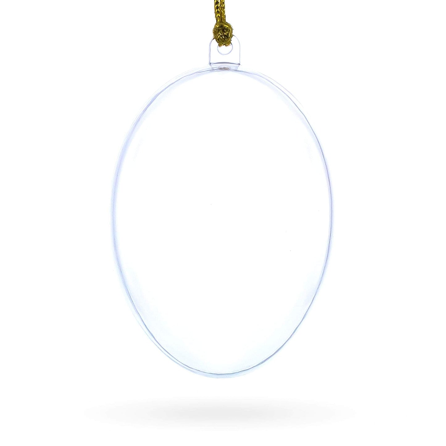 Set of 3 Clear Plastic Egg Ornaments 3.4 Inches (86 mm)
