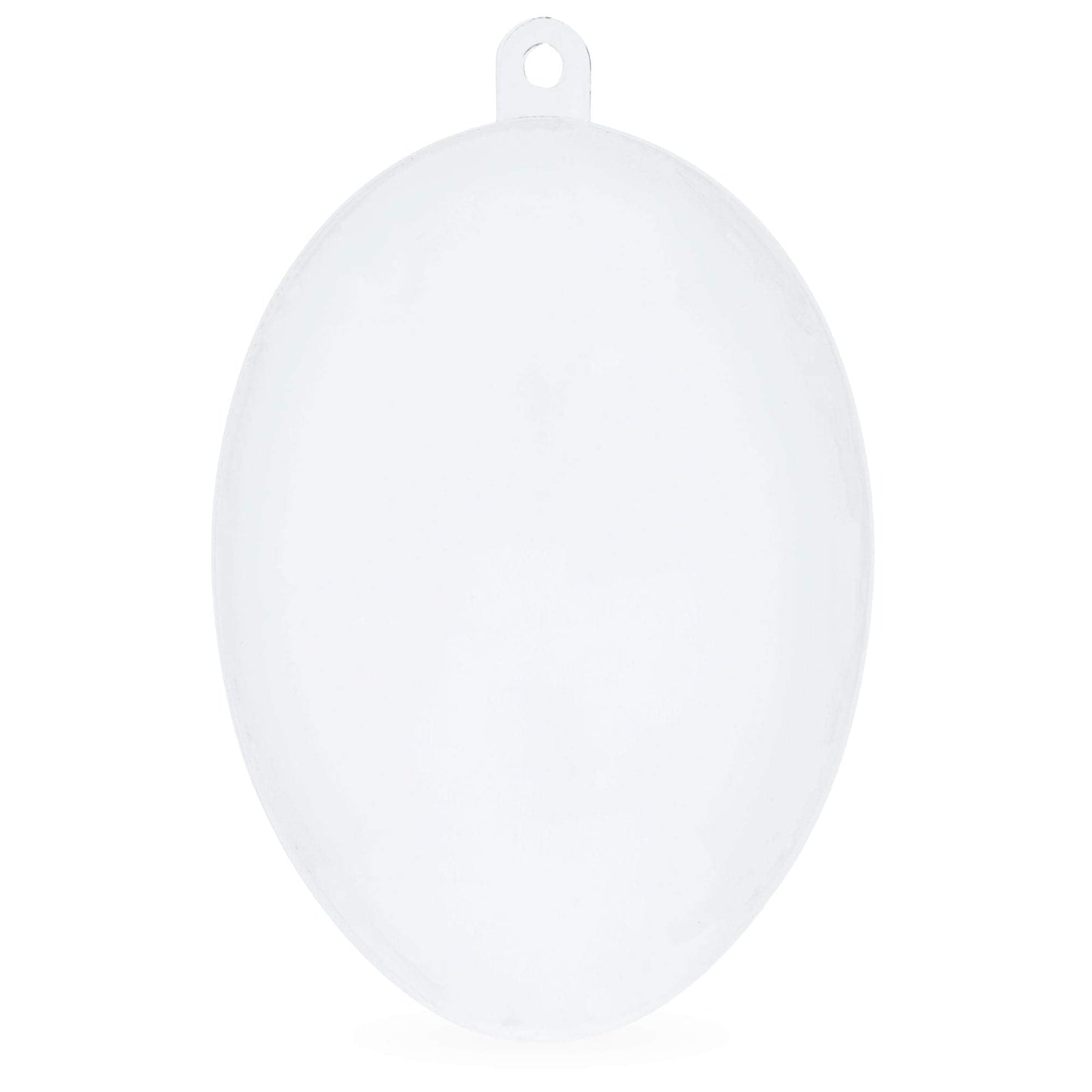 Set of 6 Clear Plastic Egg Ornaments 2.7 Inches