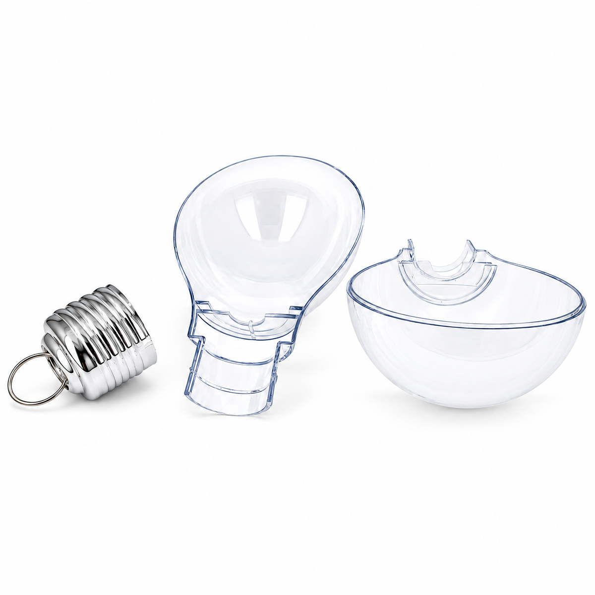 Clear Plastic Bulb Ornaments 5.25 Inches