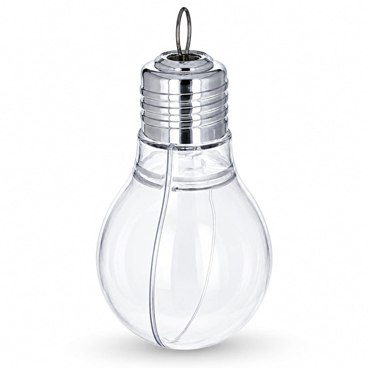 Clear Plastic Bulb Ornaments 5.25 Inches