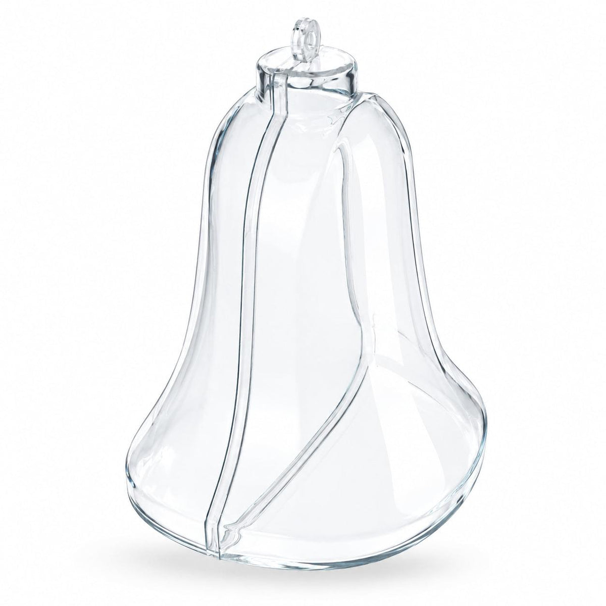 Set of 3 Clear Plastic Bell Ornaments 3.7 Inches (94 mm)