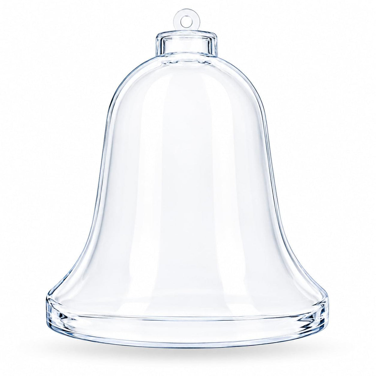 Set of 3 Clear Plastic Bell Ornaments 3.7 Inches (94 mm)