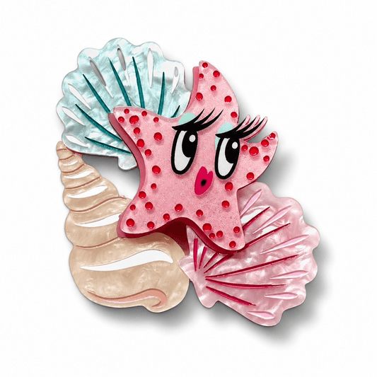 She Sells Seashells Brooch by Miss Fluff x Lipstick & Chrome