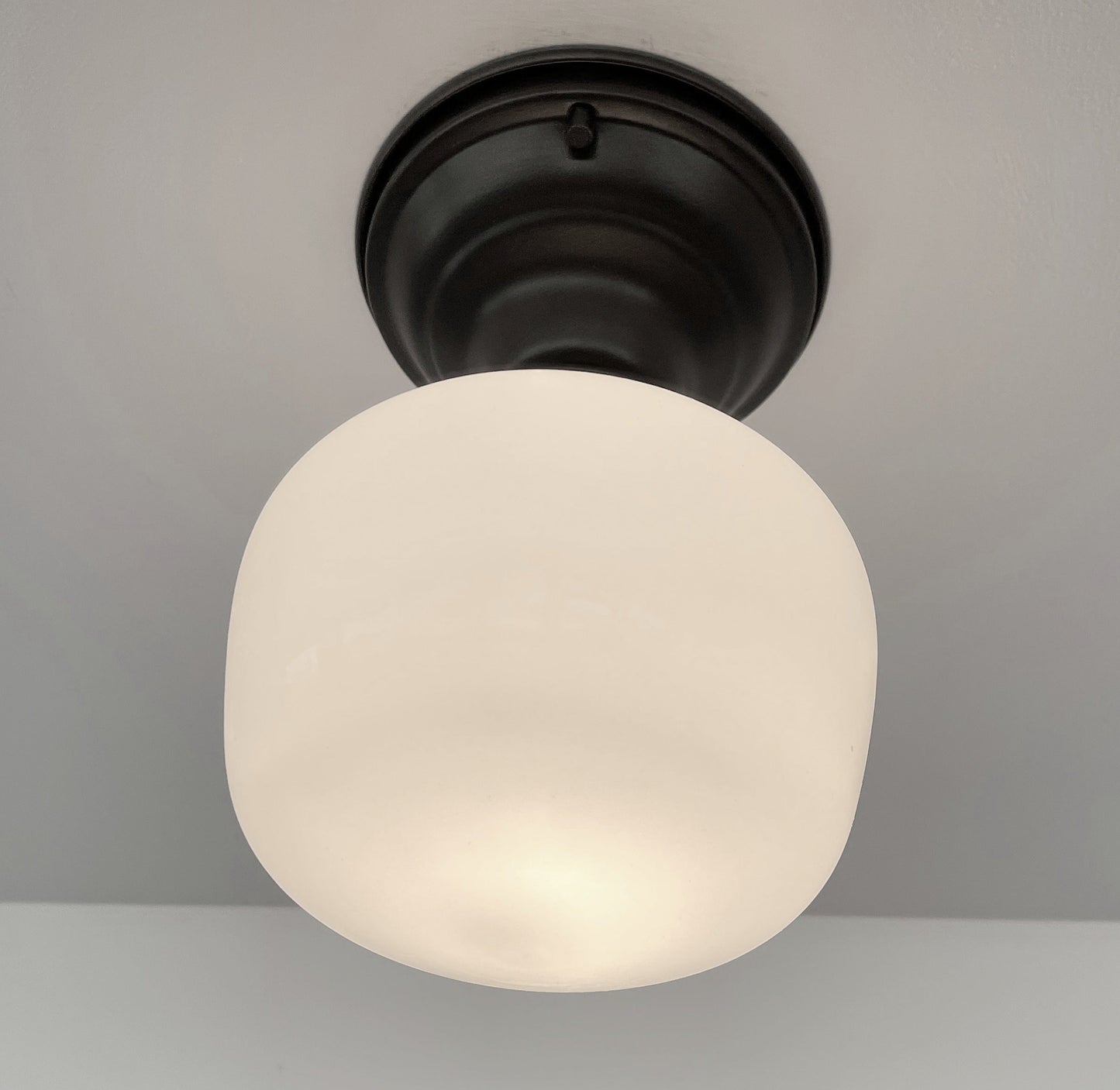 Simple Schoolhouse Milk Glass |6"| Ceiling Light