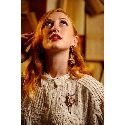 Sister Accordionists Circus Brooch by Laliblue