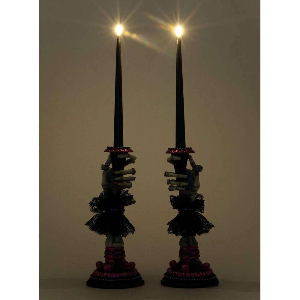 Skeleton Hand Candle Sticks Set of 2 by Katherine's Collection