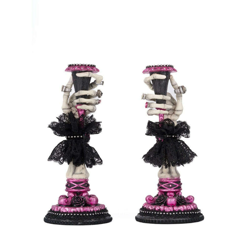 Skeleton Hand Candle Sticks Set of 2 by Katherine's Collection