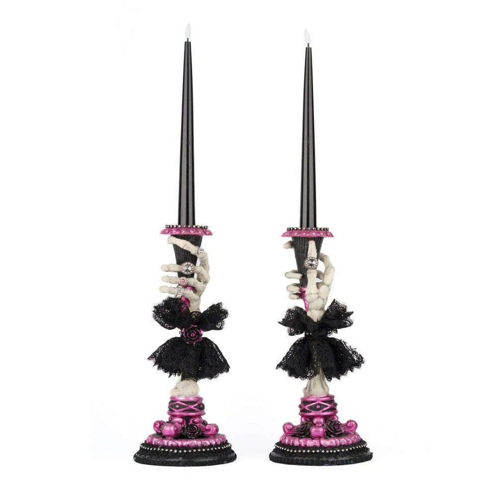Skeleton Hand Candle Sticks Set of 2 by Katherine's Collection