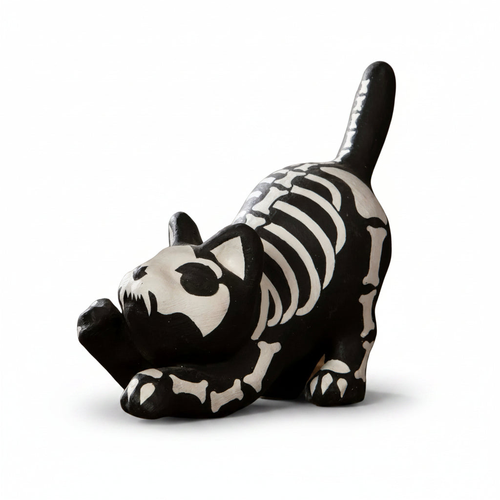 Skeleton Paper Mache Cat by Bethany Lowe Designs