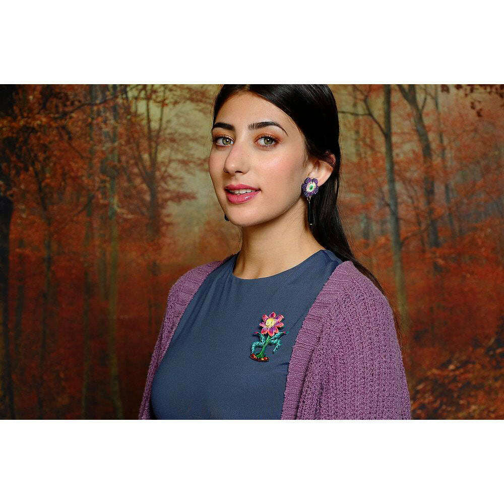 Skull Flower Brooch by Laliblue