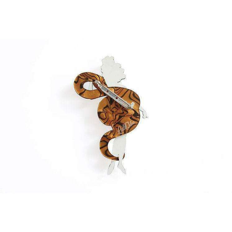 Snake Charmer Halloween Brooch by Laliblue